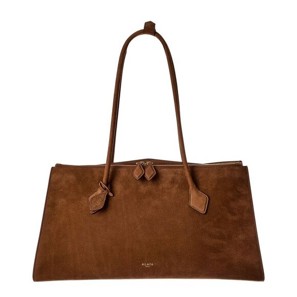 Alaia Le Teckel Leather Tote, Brown - Picture 1 of 4